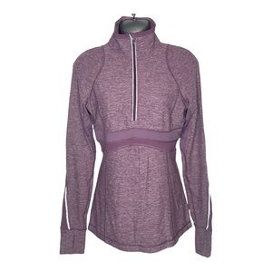 Lululemon Full Tilt Pullover Heathered Barbiecore Mauve Purple, Size 6